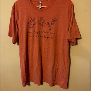 Bella Canvas Orange Floral Tee